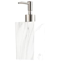 Haocoott Soap Dispenser Pump, Dish Soap Dispenser Bottle, Marble Refillable Liquid Soap Dispenser Bathroom, Lotion Shampoo Hand Soap Dispenser Jar for Kitchen Sink Countertop Home Decor (White)