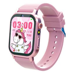 Phyulls Kids Smart Watch Gifts for Girls Age 4-12, 32 Games HD Touch Screen Kids Watch with Camera Video Music Player Pedometer Flashlight 12/24 hr Educational Toys Birthday Gift for Girls Ages 6 7 8 9 10
