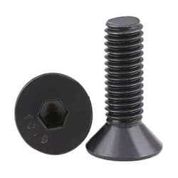 MewuDecor M8-1.25 x 16mm Flat Head Socket Cap Screws Countersunk Bolts, Alloy Steel Grade 10.9, Fully Threaded, Allen Socket Drive, 25 PCS