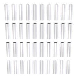 PH PandaHall 500pcs 10mm Stainless Steel Tube Beads Straight Spacer Beads Smooth Tube Loose Beads Connector Findings for Bracelets Necklaces Crafts Jewelry Making, 2mm Hole
