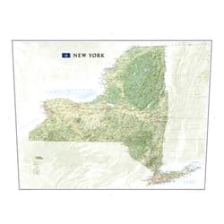 By National Geographic Maps (Author) National Geographic New York Wall Map (40.5 x 30.25 in) (National Geographic Reference Map)