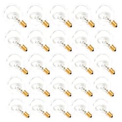 Rincentd G40 Replacement Bulbs, 120V 5 Watt Clear Globe Incandescent Light Bulbs fits E12 C7 Candelabra Base, Dimmable String Light Bulbs Replacement for Indoor Outdoor Patio Decor, (25 Pack)