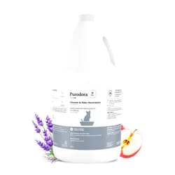 Purodora Lab Litter Box Odor Neutralizer, Cleans & Eliminates Urine & Feces Odors Embedded in Plastic, for Litter Boxes & Garbage Cans, Apple & Lavender Scent, 135 Oz.