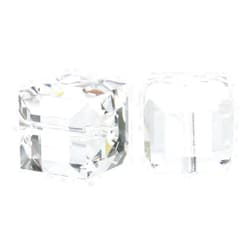 Adabele 50pcs Adabele Austrian 8mm Faceted Loose Cube Crystal Beads Crystal Clear Compatible with Swarovski Crystals Preciosa 5601 SSC801