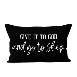 HIWX Give It to God and Go to Sleep, Give It to God and Go to Sleep Pillow Cover, Bed Decorative Throw Pillow Cover, Bible Verse Bed Bedroom Christian Room Decor 12x20 Pillow Case
