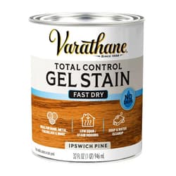 Varathane Total Control Gel Stain | Low Odor Water-Based Formula | Thick Gel Formula for Vertical Surfaces | Ideal for Wood, Metal & Fiberglass | Quart | Ipswich Pine