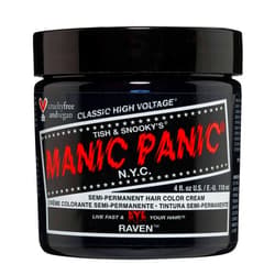 MANIC PANIC Classic Raven Semi Permanent Hair Color - Cool-Toned Black Hair Dye for Women & Men That Lasts 4-6 Weeks - Vegan, Ammonia & Cruelty-Free - Create & Mix Custom Shades (4oz)