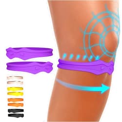 Fit Geno Fitgeno Knee Strap Patella Support: Knee Band for Patellar Tendon Pain Relief - Knee Brace for Tendonitis Jumpers Running Sports Basketball Men Women 2 Packs Purple