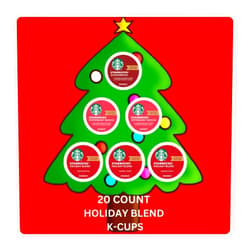 KUPIX 20 Count Starbucks Holiday Bundle K-Cup Coffee Pods Variety Pack – Including Starbucks Holiday Blend, Peppermint Mocha & Gingerbread for Keurig Brewers - 1 box
