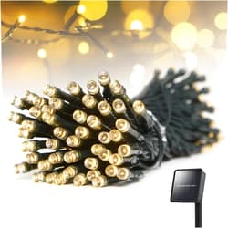 Dailyart Solar String Lights Outdoor Waterproof: 50ft 100LED Solar String Lights Outdoor - Solar Powered Twinkle Fairy Tree Light with 8 Lighting Mode for Patio, Garden,Courtyards,Trees(Warm White)