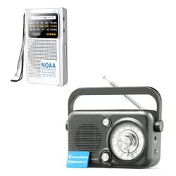 Greadio NOAA Weather Radio, AM/FM Battery Operated Transistor Portable Radio with Best Reception,Stereo Earphone Jack,Powered by 2 AA Battery forEmergency,Hurricane,Running, Walking,Home