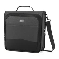 MoKo Zipper Binder with Multi-Pocket, 3-Inch 3 Ring Zipper Binder, 600 Sheets Capacity 6 Tab Expanding File Folder Multi-Pocket Zip Up Binders with Shoulder Strap & Handle for Middle School, Black
