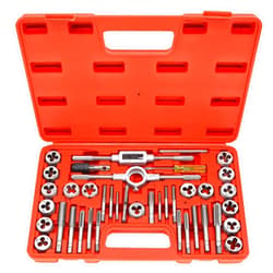 GMTOOLS 40PCS Tap and Die Set, Metric Size Standard M3 to M12, Threading Tool Set for Cutting External and Internal Threads with Adjustable Handles, Complete Accessories and Storage Case