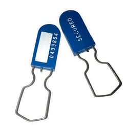 DMC DICKEY MANUFACTURING COMPANY Plastic Padlock Security Seals - Corrosion-Resistant, Eco-Friendly, U.S. Customs Approved (100-Pack, Blue)