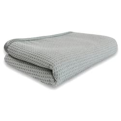 Simple Houseware Waffle Weave Gray Matter Microfiber Drying Towel, 25 x 36 Inches, Grey