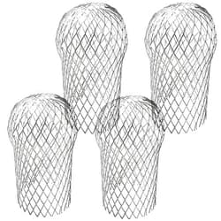 EBaokuup 4 Pack Gutter Downsport Guards,Expandable Aluminium Gutter Downspout Protectors,Leaf Filter Strainer for Preventing Blockage Debris and Rodents from Clogging