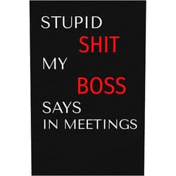 Ms Lunabelle Publishing Stupid Shit My Boss Says In Meetings: Blank Journal, Lined, 200 Pages, 6 X 9