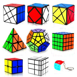 Coolzon Speed Cube Set, Puzzle Cube,9 Pack Magic Cubes Pyraminx Pyramid + 2x2 + 3x3 + 4x4 + Megaminx + Mirror + Mini 3x3 + Skewb + Fenghuolun Puzzle Cube Toy for Kids & Adults