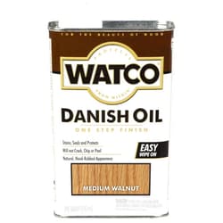 Rust-Oleum Watco A65941 Danish Oil Wood Finish, Quart, Medium Walnut