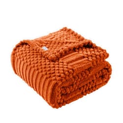 Lussena 50x70 Inch Rust Throw Blanket - Soft & Fluffy Fleece, Cute & Aesthetic, Perfect for Sofa, Couch, Chair, Bed, Living Room & Bedroom, All-Season Use, Plush & Cozy Decorative Blanket