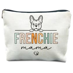 RYYCDOI French Bulldog Gifts for Women, Frenchie Gifts for French Bulldog Lover, Dog Mama Makeup Bag Cosmetic Pouch
