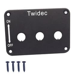 Twidec/Toggle Rocker Switch Panel Housing 3 Way Metal Aluminum and 3Pcs Rocker Toggle Switch 12V 20A Heavy Duty Racing Car Automotive Auto SPST ON/Off Toggle Switch Red LED