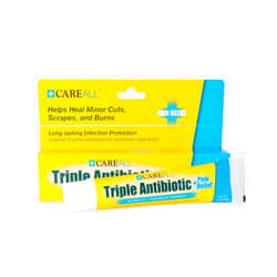 CareAll Triple Antibiotic Ointment + Pain Relief 1.0 oz, Dual Action First Aid for Minor Scrapes, Cuts, and Burns to Help Prevent Infection While Providing Maximum Strength Pain Relief. (Pack of 1)