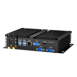 Kinupute Industrial Mini PC, Fanless Desktop Computer i7-1165G7 Windows 10 Pro, 16G DDR4, 256G SSD, 2xCOM, HDMI/VGA Port, 4K, Gigabit Ethernet, BT4.0/2.4G+5G WiFi for Industry Office HTPC, Metal Case
