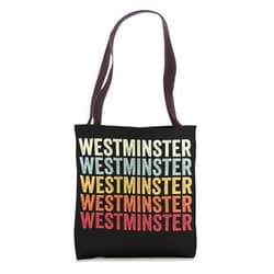 Westminster Louisiana Westminster LA Retro Vintage Text Tote Bag