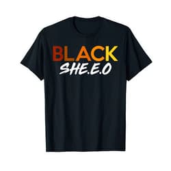 Melanin Hustle and Entrepreneur Gifts Shirts Co. Black She.E.O - Women Black Entrepreneur CEO Black History T-Shirt