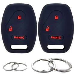 GFDesign 2Pcs Silicone 3 Buttons Key Fob Cover Remote Case Keyless Protector Compatible with Honda Civic Odyssey Accord Crosstour CR-V CR-Z Fit Insight Ridgeline Pilot N5F-S0084A CWTWB1U545