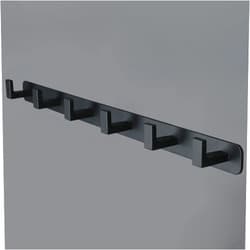 Vanloory Coat Rack, Heavy Duty Stainless Steel 6 Tri Coat Hook Hanger, Wall Mounted Storage Wall Hook, Rustic Clothes Hook/Key Hook Rail for Bathroom Kitchen Entryway(6 Hook Black)