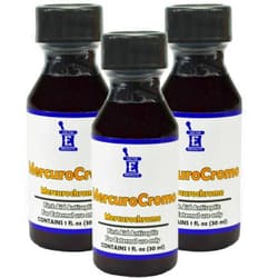 ELP ESSENTIAL Mercurochrome Antiseptic Mercuro Cromo 1oz 3 Pack
