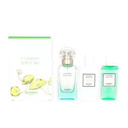 Hermes UN JARDIN SUR LE NIL, EDT SPRAY 1.6 OZ & BODY LOTION 1.3 OZ & SHOWER GEL 1.3 OZ