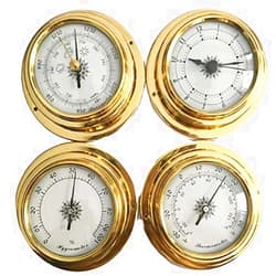 AIBOAT 4 Inches 4 PCS/Set 9193 Thermometer Hygrometer Barometer