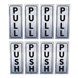 PATIKIL Push Pull Door Sign, 4 Set 2