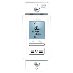 Ortis [New Generation] Humidity Sensor Switch, Ortis in-Wall Bathroom Fan Automated Control Switch, Air Moisture Detection, Neutral Wire Required, White, 120V/220V