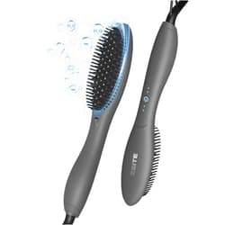 Zeite Hair Straightener Comb,Ionic Hair Straightening Brush,Hot Comb for Curly Wavy Hair,3 Temperature Settings,Anti-Scald,Fast Heating and Styling for Women