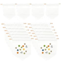 Deekin 16 Pcs Blank Canvas Banner Enamel Pin Display Pin Holder Wall Display Canvas Banner Cotton Flag Enamel Collection Holder for Button Label Badge Indoors Outdoor