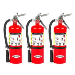 Amerex B500 ABC Dry Chemical Class A, B, and C Fire Extinguisher with 12 to 18 Feet Range and 14 Second Discharge Time (5 Lb, 3-Pack)