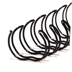 TruBind 32mm (1-1/4 in.) Double Loop Binding Spines | 11 in. Length for Letter Size or Smaller Projects | 2:1 Pitch | 260 Sheet Binding Capacity | Black | 25 Pack