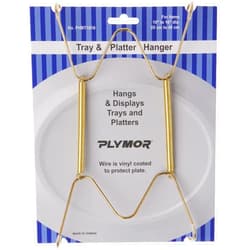 Plymor Gold Finish Wall Mountable Tray and Platter Hanger, 8.25