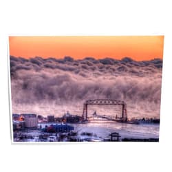 Lantern Press 12x18 Inch Art Print Wall Decor, Duluth, Minnesota, the Shores of Lake Superior with Huge Clouds