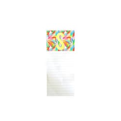 Mary Square Monogram S Colorful Floral 9 x 4 Paper Magnetic Memo Notepad