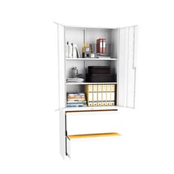 Fesbos Metal Steel Storage Cabinets with Lockable Drawers and Doors Lateral File Cabinets Steel Metal Filing Lockers for Home Office Hanging Files Letter/Legal/F4/A4 Size