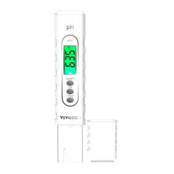VIVOSUN PH Meter Digital PH Tester Pen 0.01 High Accuracy Water Quality Tester with 0-14 PH Measurement Range for Hydroponics, Household Drinking, Pool and Aquarium, with ATC, White