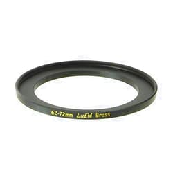 LUŽID 62mm to 72mm Brass Step Up Ring Filter Adapter Luzid (6272)
