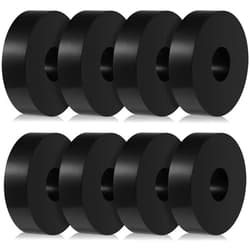 Treela Rubber Isolation Pads Thick Rubber Washers 1.5 Inch OD 0.5 Inch ID 0.4'' Thick Mechanical Vibration Damping Pads Anti Vibration Isolation Isolator Washer(8 Pcs)