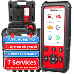 Autel MaxiDiag MD808 Pro OBD2 Scanner, All System Diagnostic Scan Tool, Upgraded of MaxiCheck Pro/MD808/MD806 Pro/MD802, 7 Reset Service Oil/D-F/EPB/SAS/BMS/Throttle, Auto Scan, Lifetime Free Update