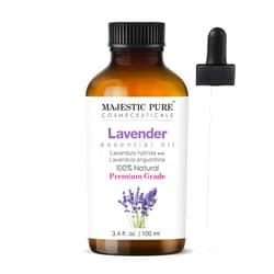 MAJESTIC PURE Lavender Essential Oil | 100% Pure and Natural | Premium Grade Essential Oils for Hair Care, Home Diffusers, Skin, Aromatherapy, Massage and Humidifiers | 3.4 Fl Oz